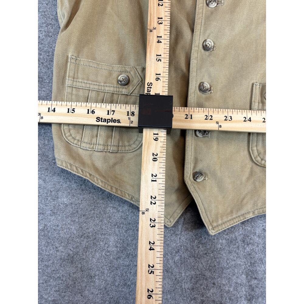 Vintage 80s Lee Utility Cargo Button Up Vest Mens… - image 4